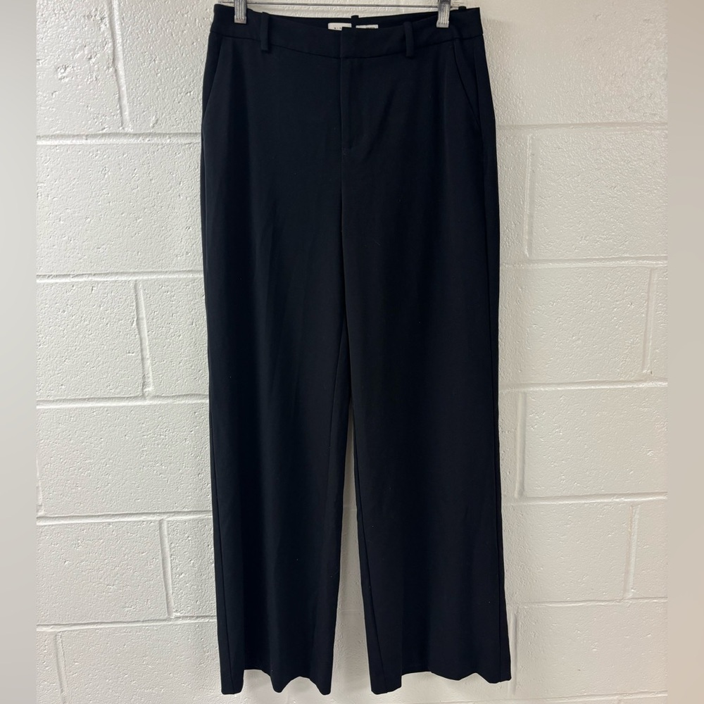 A New Day Black Tailored Dress Pants Size 8 - Stretch Straight Leg Work Trousers